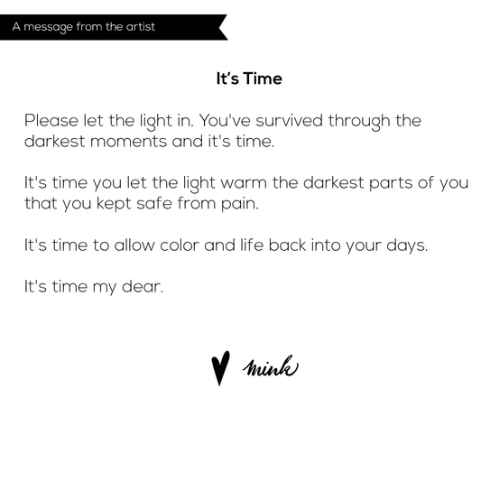 It's Time | Framed canvas