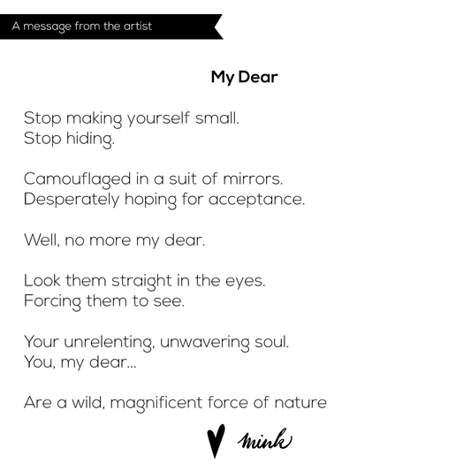 My Dear | Framed canvas